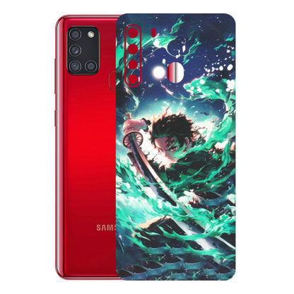 Samsung A/S Series Phone Skins (All Models) - Sword Fighter Anime - Matte Finish (M-29) Samsung Galaxy A21