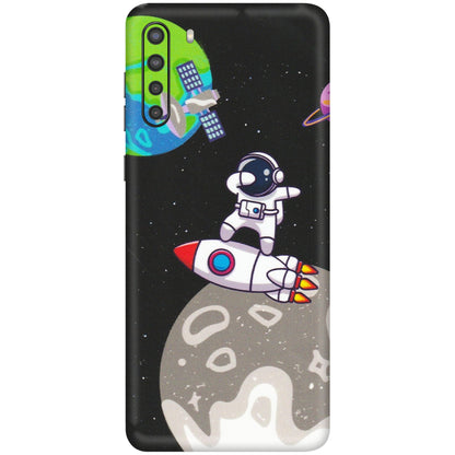 Samsung A/S Series Phone Skins (All Models) - Astronaut Vibing Toon Running - Matte Finish (M-39) Samsung Galaxy A21