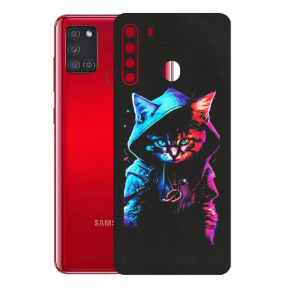 Samsung A/S Series Phone Skins (All Models) - Cyberpunk Cat - Matte Finish (M-45) Samsung Galaxy A21