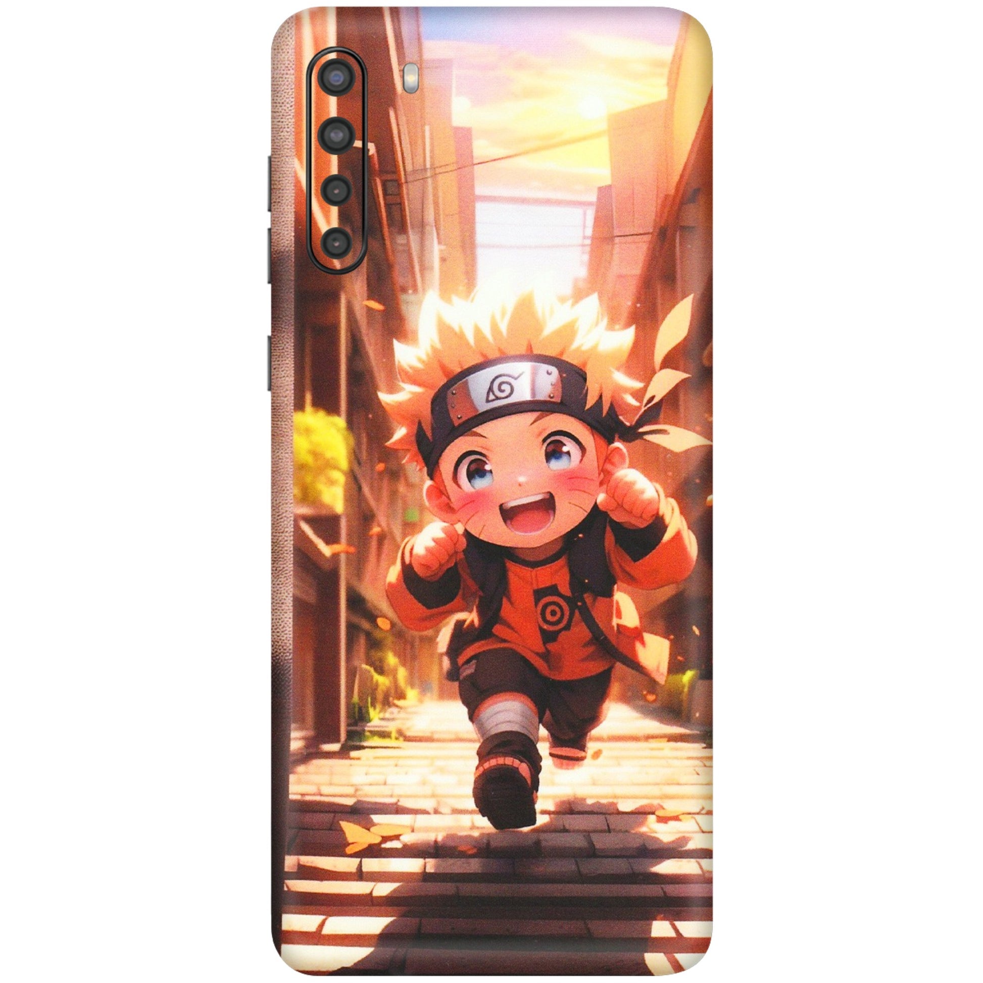 Samsung A/S Series Phone Skins (All Models) - Naruto Cute Toon Running - Matte Finish (M-04) Samsung Galaxy A21