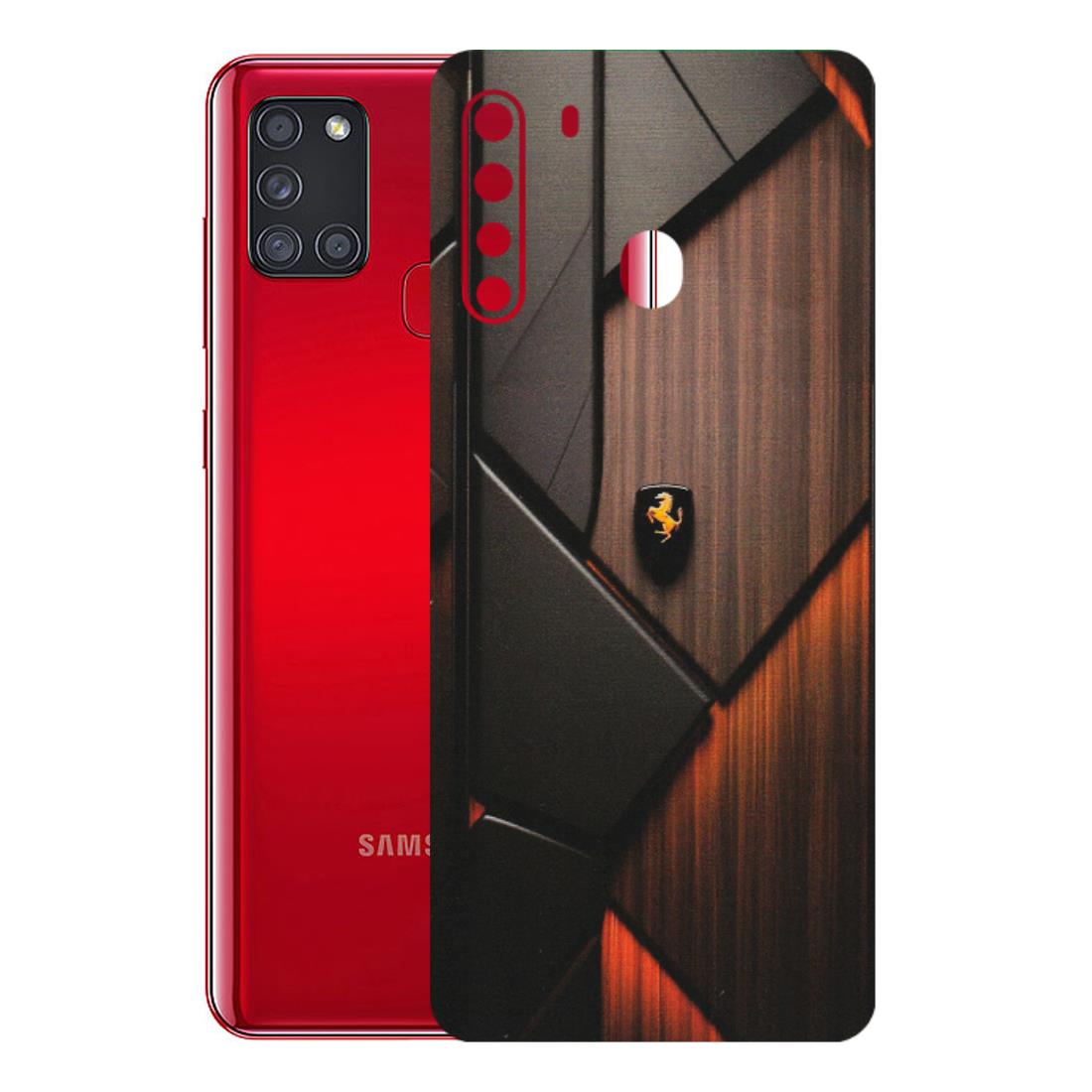 Samsung A/S Series Phone Skins (All Models) - Lambo Beauty Wood Pattern Sober - Matte Finish (M-51) Samsung Galaxy A21