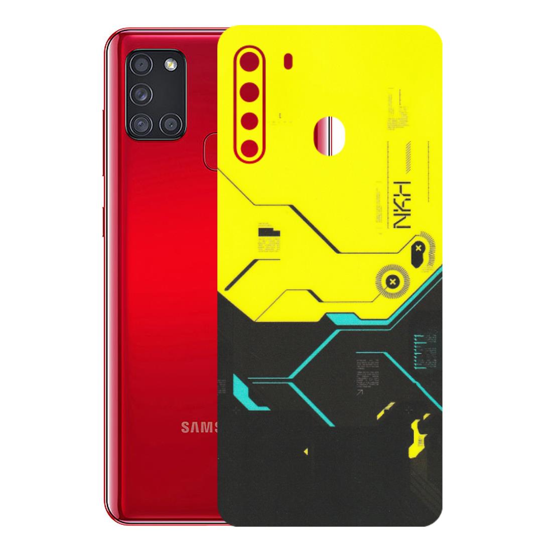 Samsung A/S Series Phone Skins (All Models) - Black Yellow Technica - Matte Finish (M-53) Samsung Galaxy A21