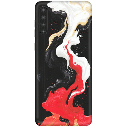 Samsung A/S Series Phone Skins (All Models) - Black Red White Paint Splash Fusion - Matte Finish (M-56) Samsung Galaxy A21