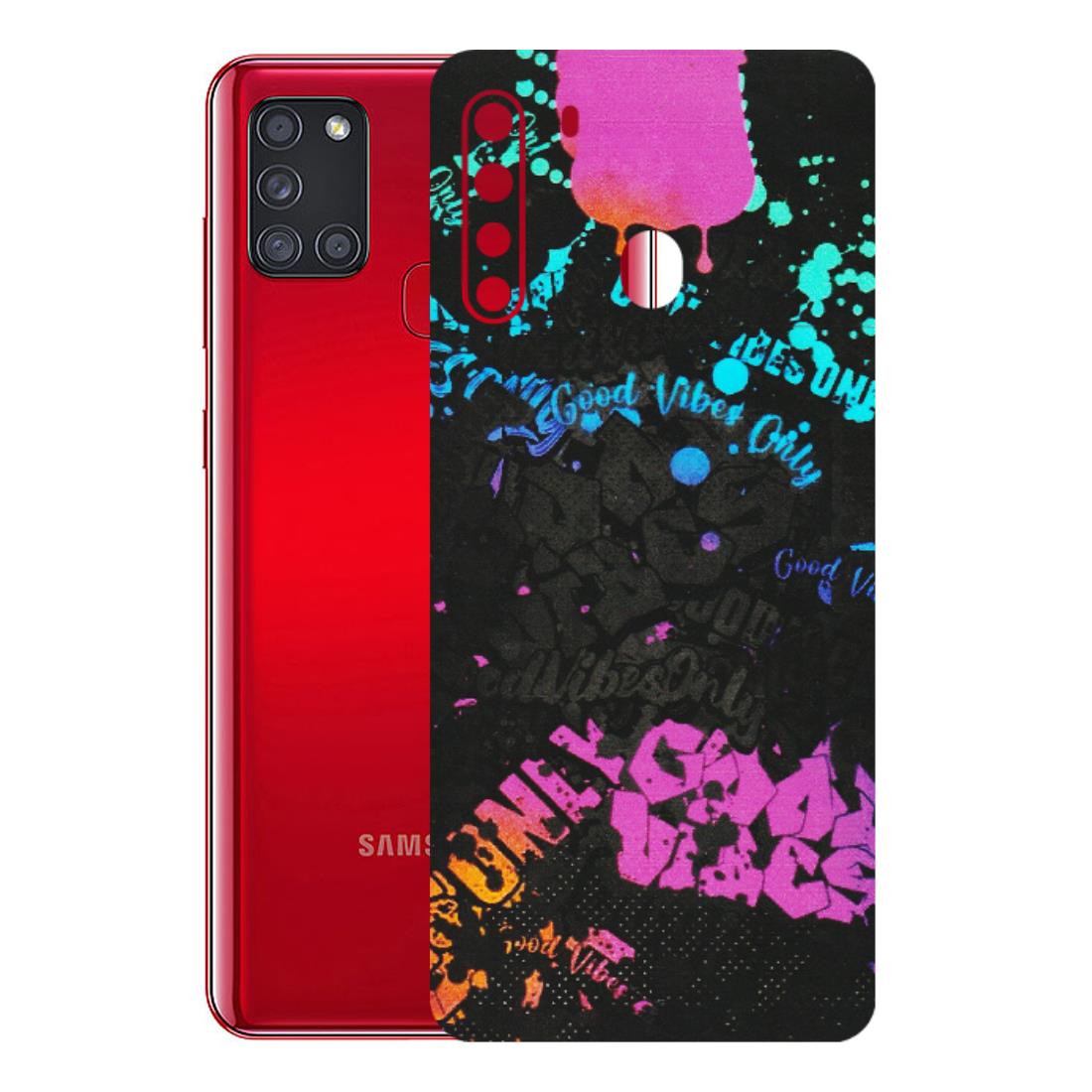 Samsung A/S Series Phone Skins (All Models) - Majestic Black Vibes - Matte Finish (M-62) Samsung Galaxy A21