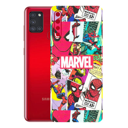Samsung A/S Series Phone Skins (All Models) - Marvel Comic Spiderman Grafitti - Matte Finish (M-72) Samsung Galaxy A21