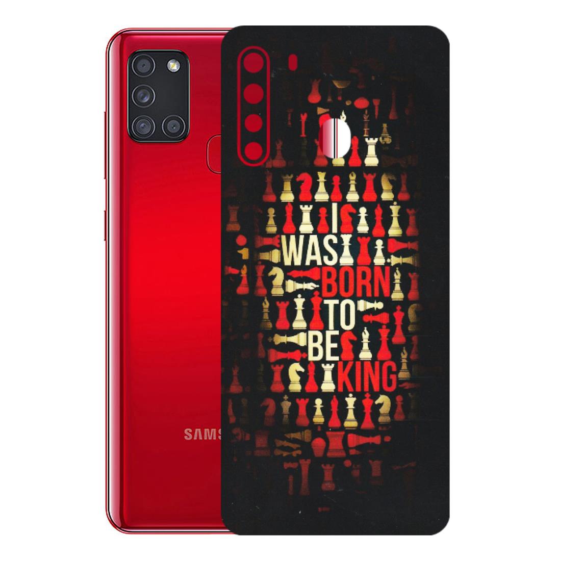 Samsung A/S Series Phone Skins (All Models) - Born To Be King - Matte Finish (M-73) Samsung Galaxy A21
