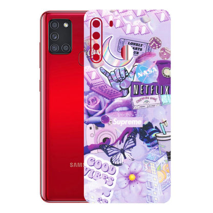 Samsung A/S Series Phone Skins (All Models) - Supreme Purple Magic - Matte Finish (M-88) Samsung Galaxy A21