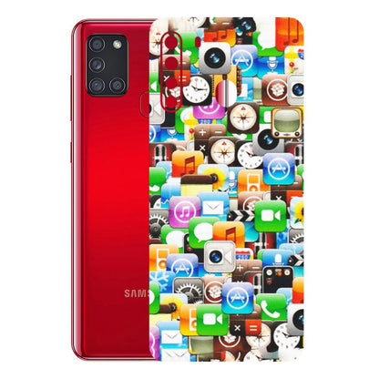 Samsung A/S Series Phone Skins (All Models) - All Apple Icons - Matte Finish (M-93) Samsung Galaxy A21