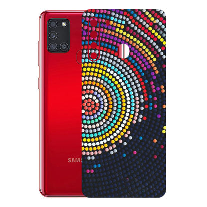 Samsung A/S Series Phone Skins (All Models) - Rainbow Dot Mandala - Matte Finish (M-97) Samsung Galaxy A21
