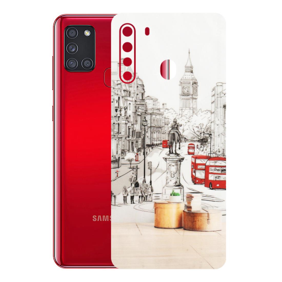 Samsung A/S Series Phone Skins (All Models) - London Street - Transparent Finish (T-02) Samsung Galaxy A21