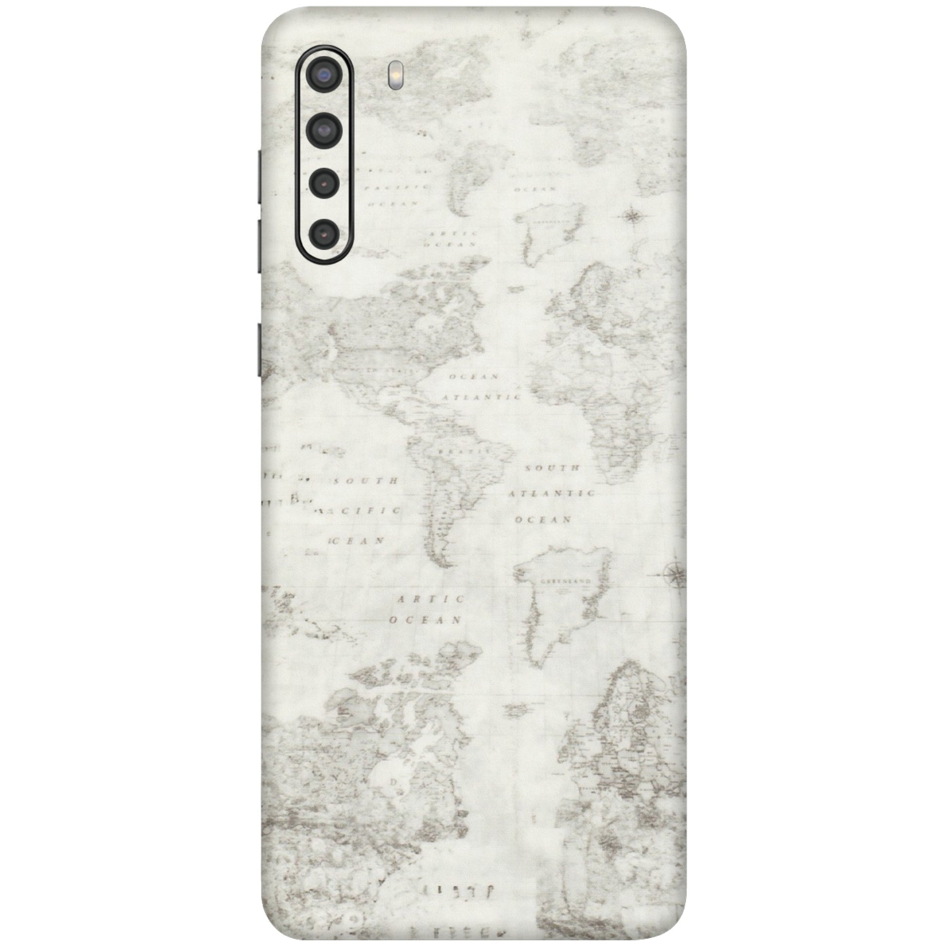 Samsung A/S Series Phone Skins (All Models) - World Travel Map - Transparent Finish (T-04) Samsung Galaxy A21