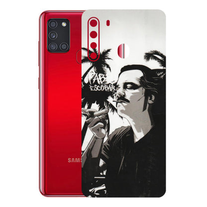 Samsung A/S Series Phone Skins (All Models) - Pab Escobar - Transparent Finish (T-05) Samsung Galaxy A21