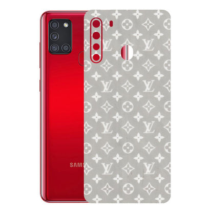 Samsung A/S Series Phone Skins (All Models) - Luxury Brands Logo - Transparent Finish (T-07) Samsung Galaxy A21