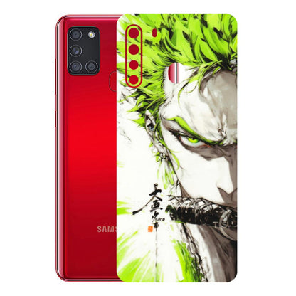 Samsung A/S Series Phone Skins (All Models) - Roro Taku Anime - Transparent Finish (T-18) Samsung Galaxy A21