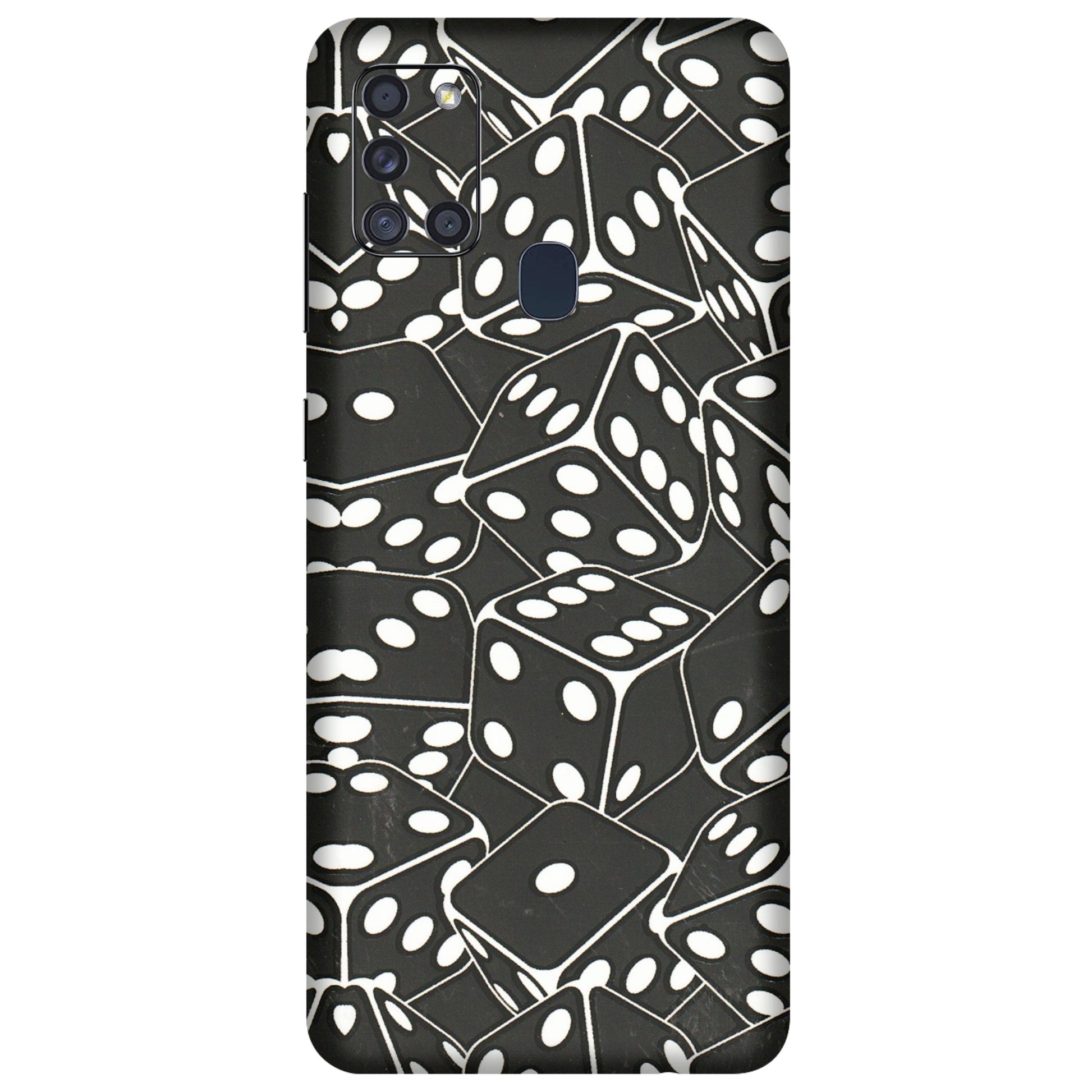 Samsung A/S Series Phone Skins (All Models) - Big Black Dices - 3D Embossed Finish (L-106) Samsung Galaxy A21S