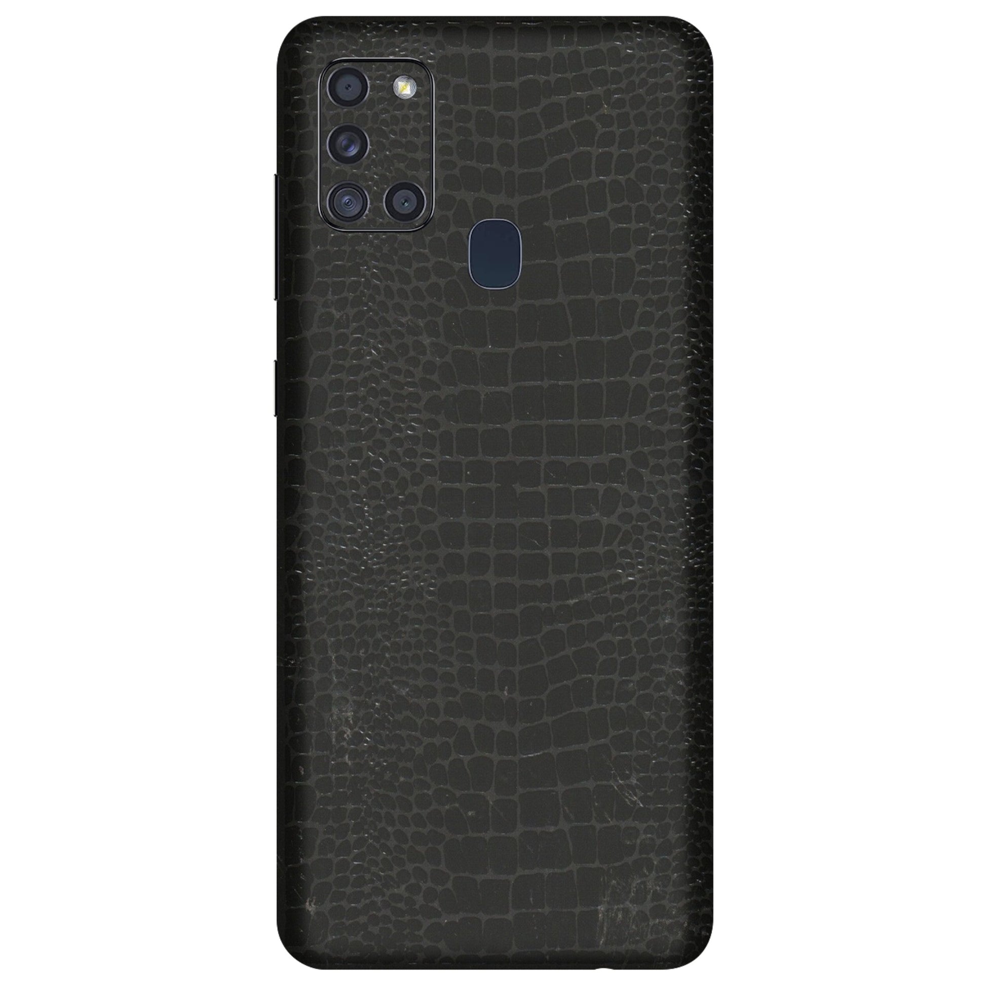 Samsung A/S Series Phone Skins (All Models) - Snake Leather Black - 3D Embossed Finish (L-107) Samsung Galaxy A21S