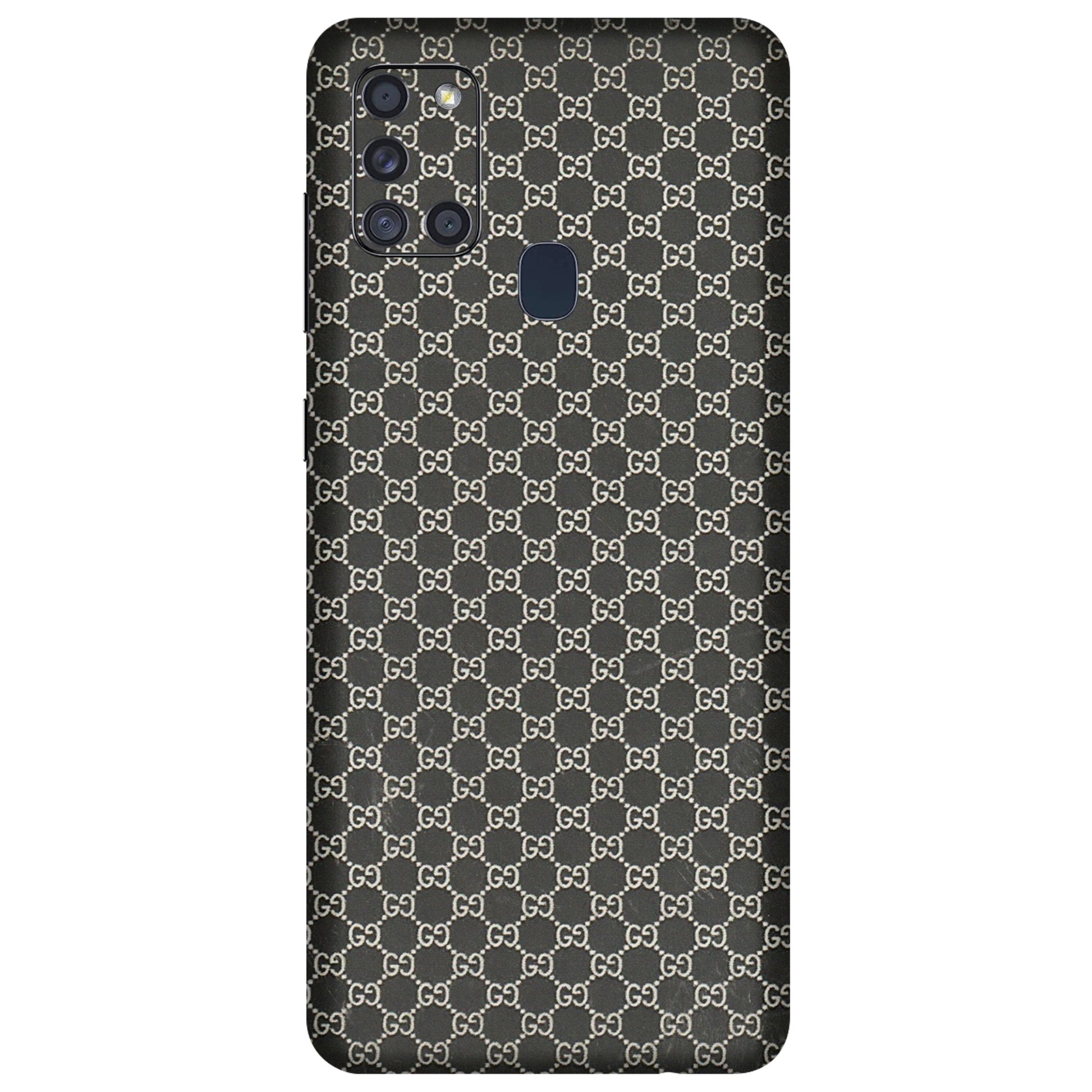 Samsung A/S Series Phone Skins (All Models) - Black G Print - 3D Embossed Finish (L-109) Samsung Galaxy A21S