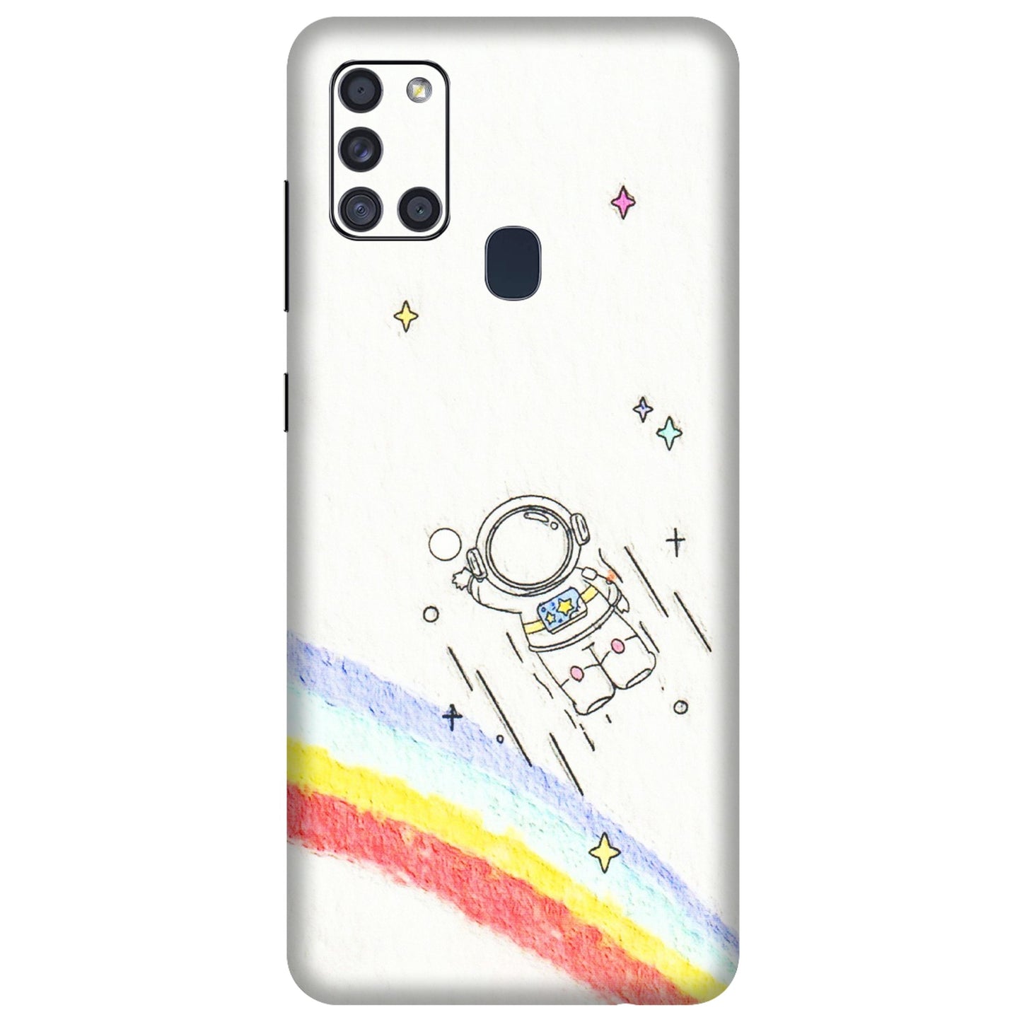 Samsung A/S Series Phone Skins (All Models) - Milkyway Astronaut - 3D Embossed Finish (L-110) Samsung Galaxy A21S