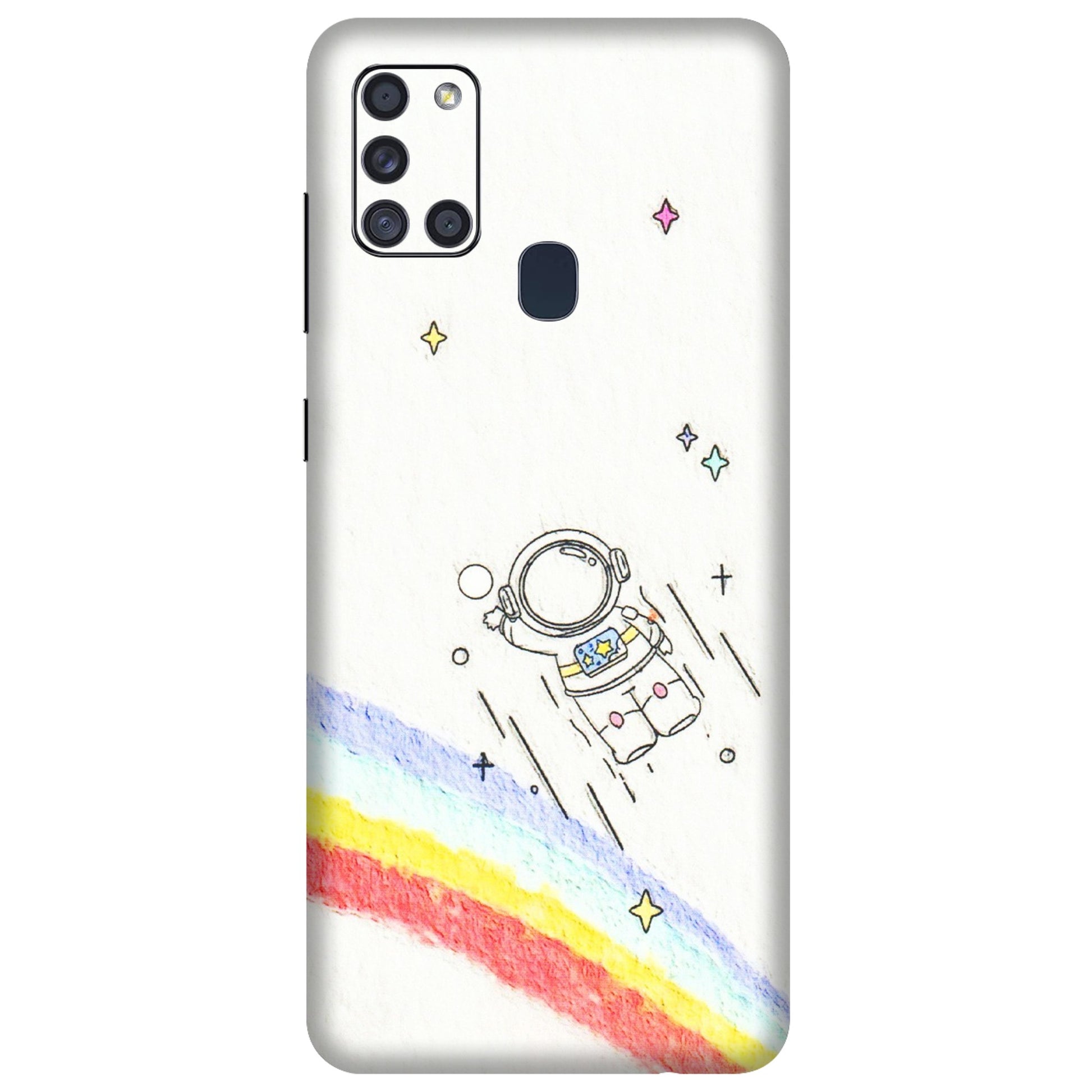 Samsung A/S Series Phone Skins (All Models) - Milkyway Astronaut - 3D Embossed Finish (L-110) Samsung Galaxy A21S