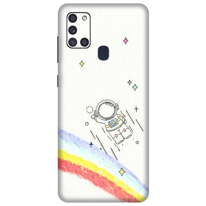 Samsung A/S Series Phone Skins (All Models) - Milkyway Astronaut - 3D Embossed Finish (L-110) Samsung Galaxy A21S