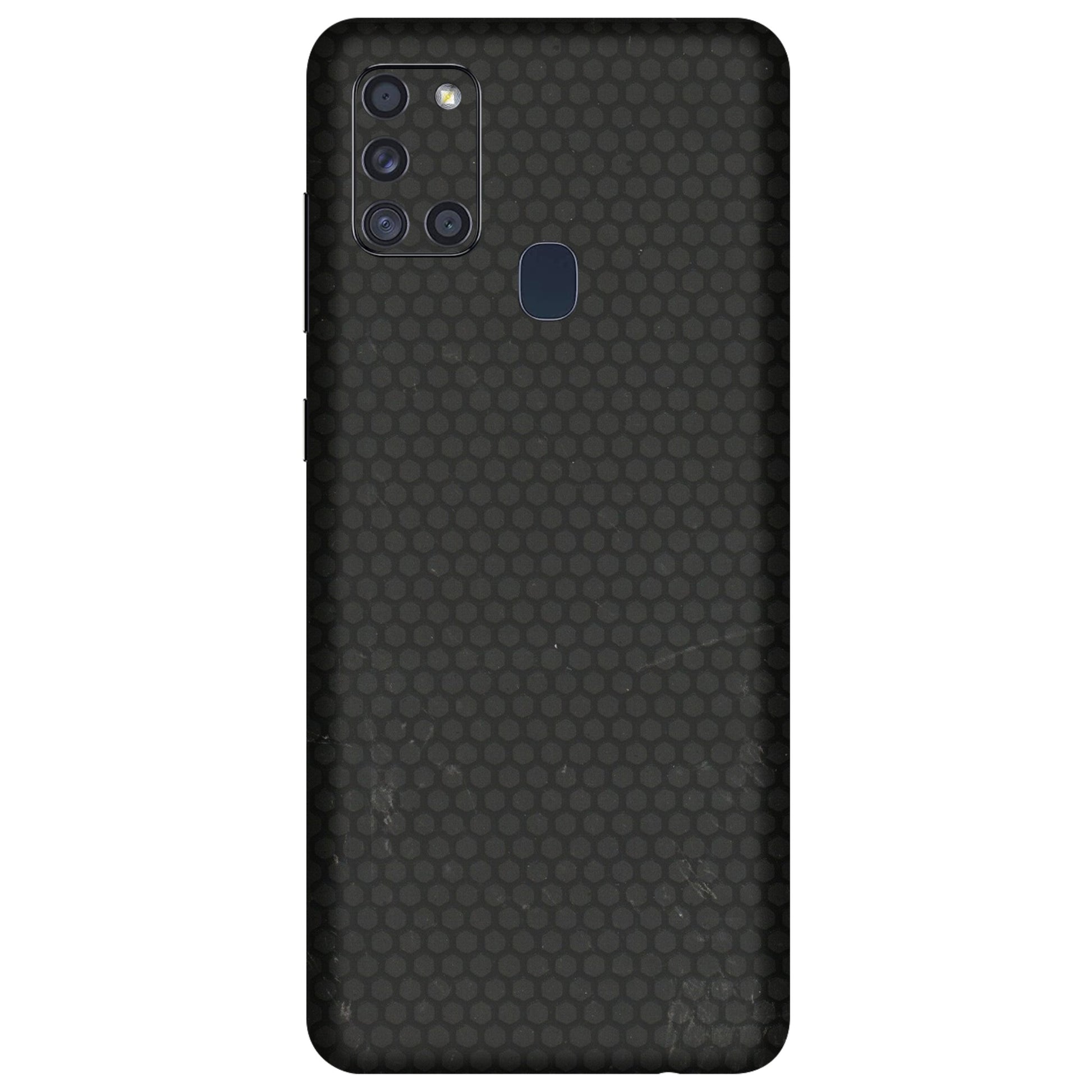 Samsung A/S Series Phone Skins (All Models) - Black honeycomb - 3D Embossed Finish (L-114) Samsung Galaxy A21S