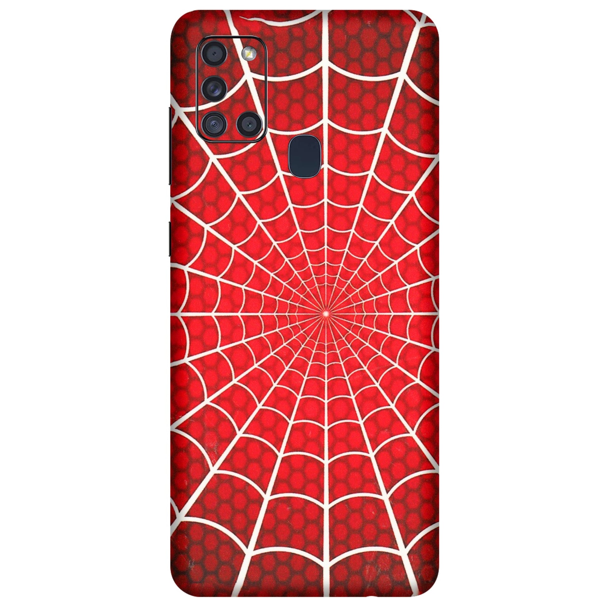 Samsung A/S Series Phone Skins (All Models) - Classic Spidey Web - 3D Embossed Finish (L-115) Samsung Galaxy A21S