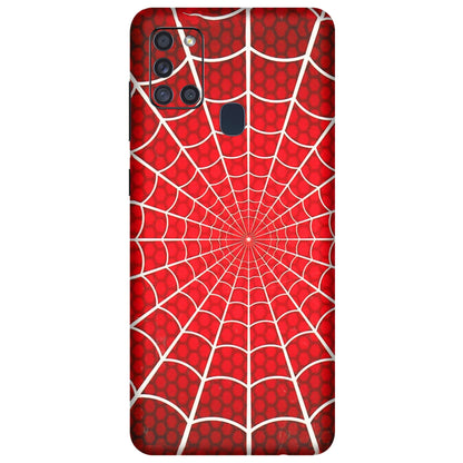 Samsung A/S Series Phone Skins (All Models) - Classic Spidey Web - 3D Embossed Finish (L-115) Samsung Galaxy A21S