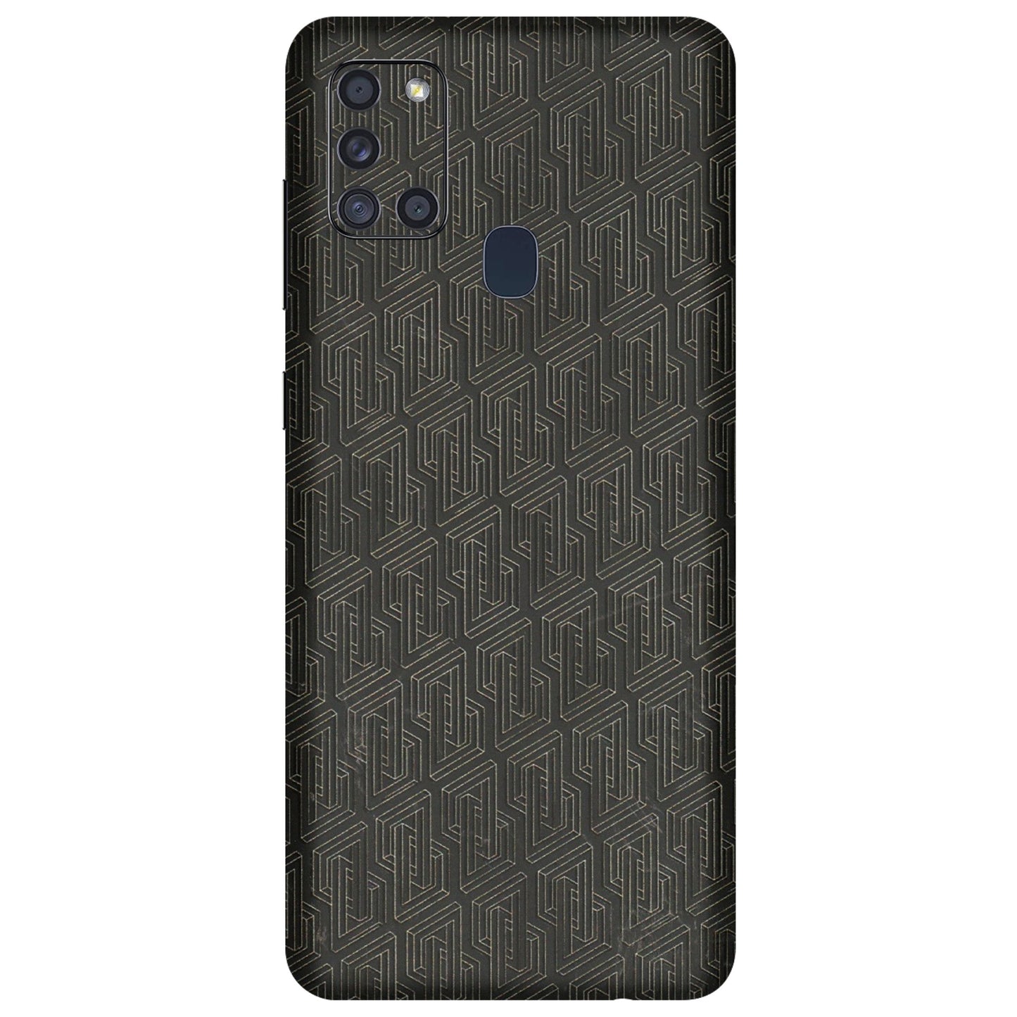 Samsung A/S Series Phone Skins (All Models) - Black Abstract Pattern - 3D Embossed Finish (L-117) Samsung Galaxy A21S