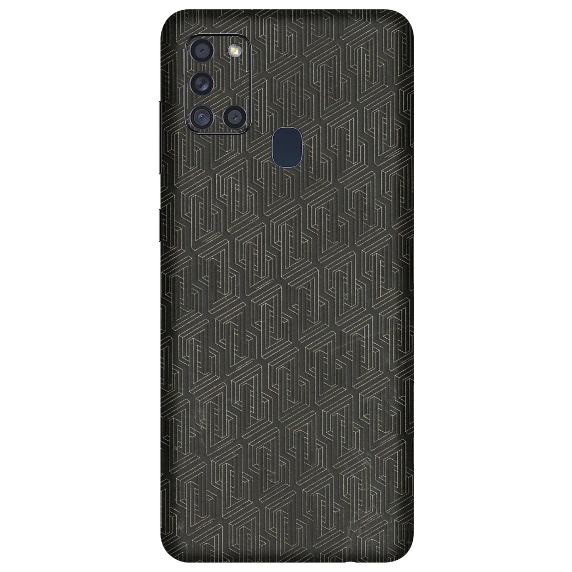 Samsung A/S Series Phone Skins (All Models) - Black Abstract Pattern - 3D Embossed Finish (L-117) Samsung Galaxy A21S