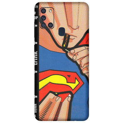 Samsung A/S Series Phone Skins (All Models) - Superman Sutta - 3D Embossed Finish (L-130) Samsung Galaxy A21S
