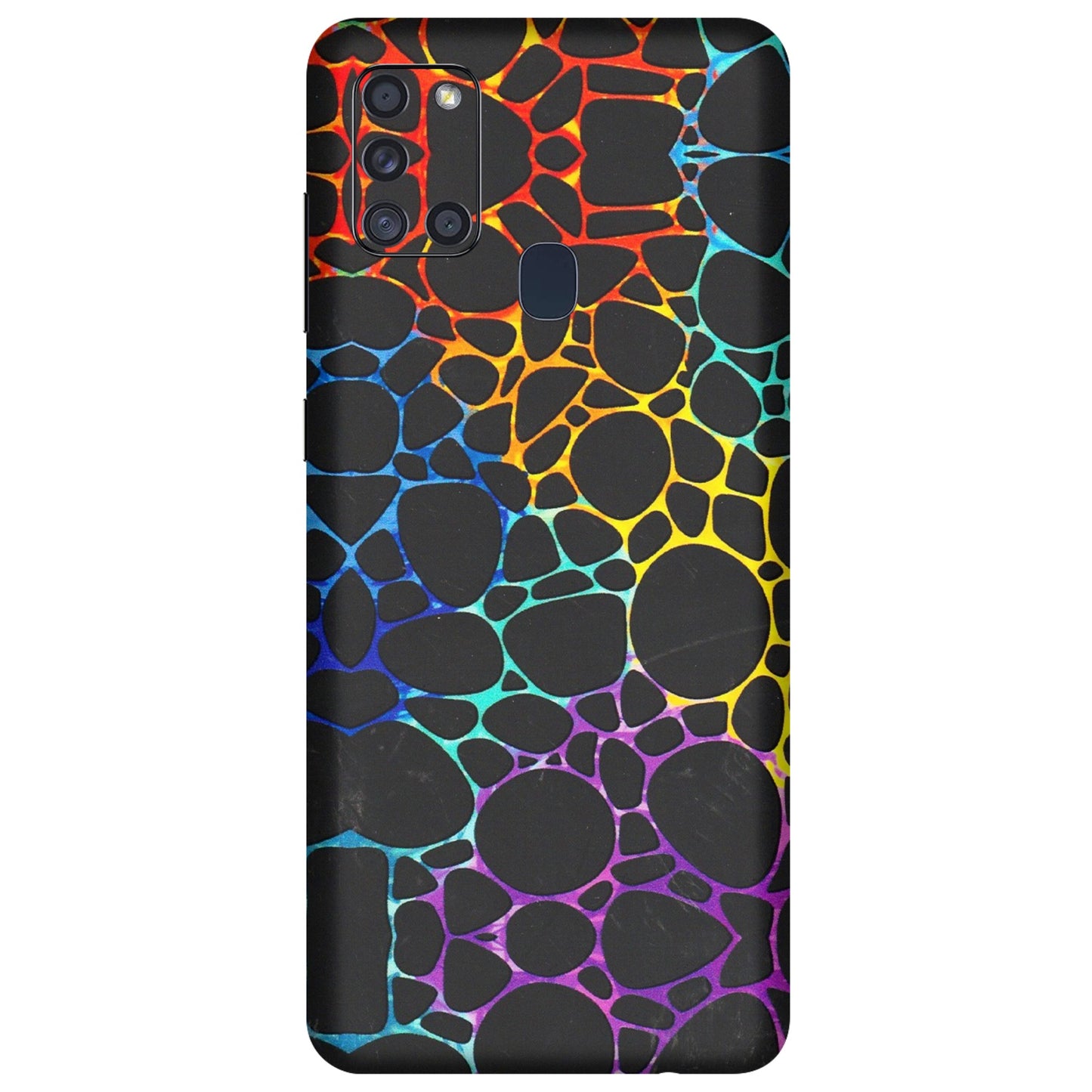 Samsung A/S Series Phone Skins (All Models) - Abstract Art MultiColour - 3D Embossed Finish (L-133) Samsung Galaxy A21S