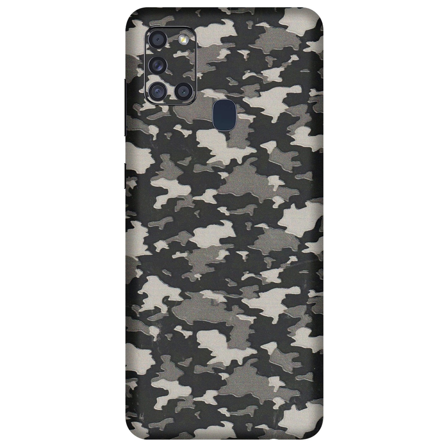 Samsung A/S Series Phone Skins (All Models) - Black/Grey Camoflaunge - 3D Embossed Finish (L-142) Samsung Galaxy A21S