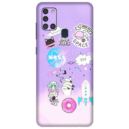 Samsung A/S Series Phone Skins (All Models) - I Need My Nasa Skin - 3D Embossed Finish (L-149) Samsung Galaxy A21S