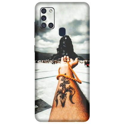 Samsung A/S Series Phone Skins (All Models) - Jai Adiyogi Mahakaal - 3D Embossed Finish (L-164) Samsung Galaxy A21S