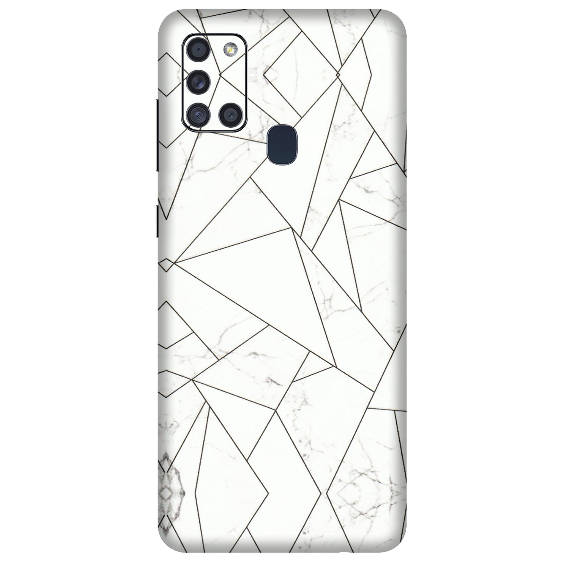 Samsung A/S Series Phone Skins (All Models) - Luxury White Marble Effect - 3D Embossed Finish (L-168) Samsung Galaxy A21S