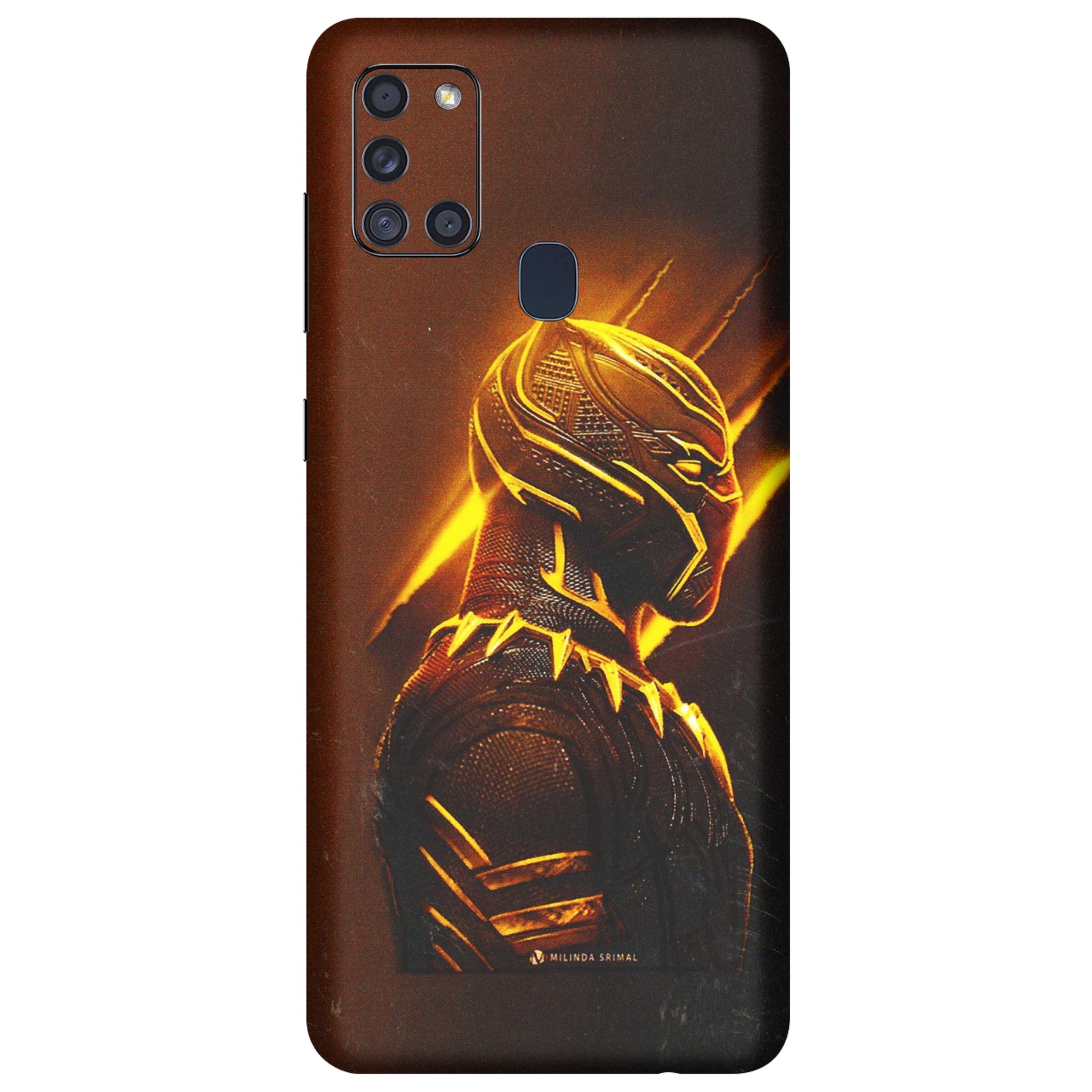 Samsung A/S Series Phone Skins (All Models) - Gold Black Panther - 3D Embossed Finish (L-181) Samsung Galaxy A21S