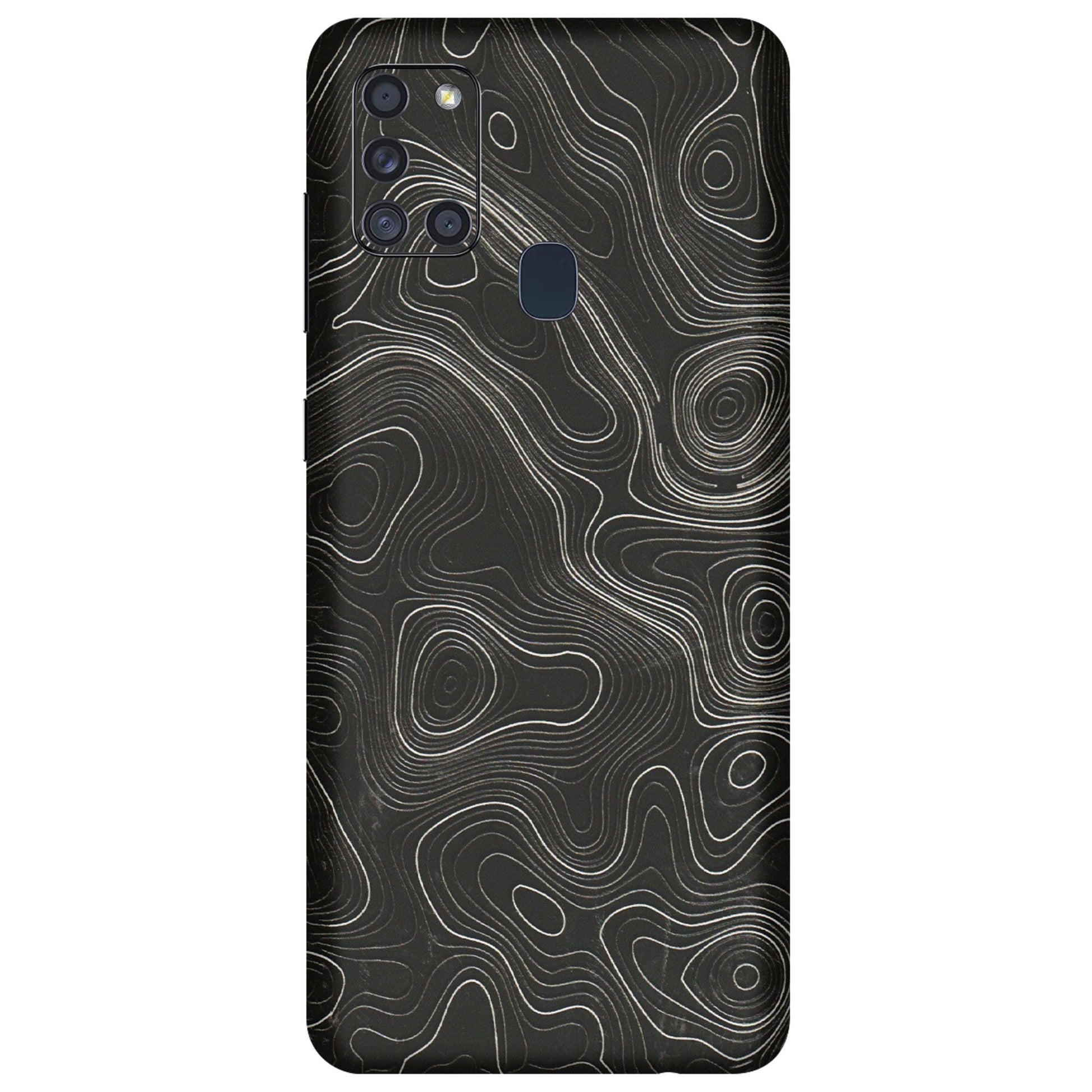 Samsung A/S Series Phone Skins (All Models) - Black Swirl - 3D Embossed Finish (L-196) Samsung Galaxy A21S