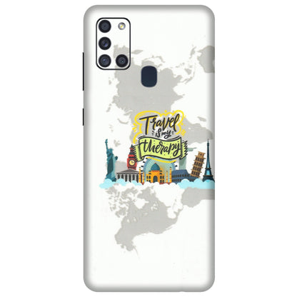 Samsung A/S Series Phone Skins (All Models) - Travel Therapy - 3D Embossed Finish (L-199) Samsung Galaxy A21S