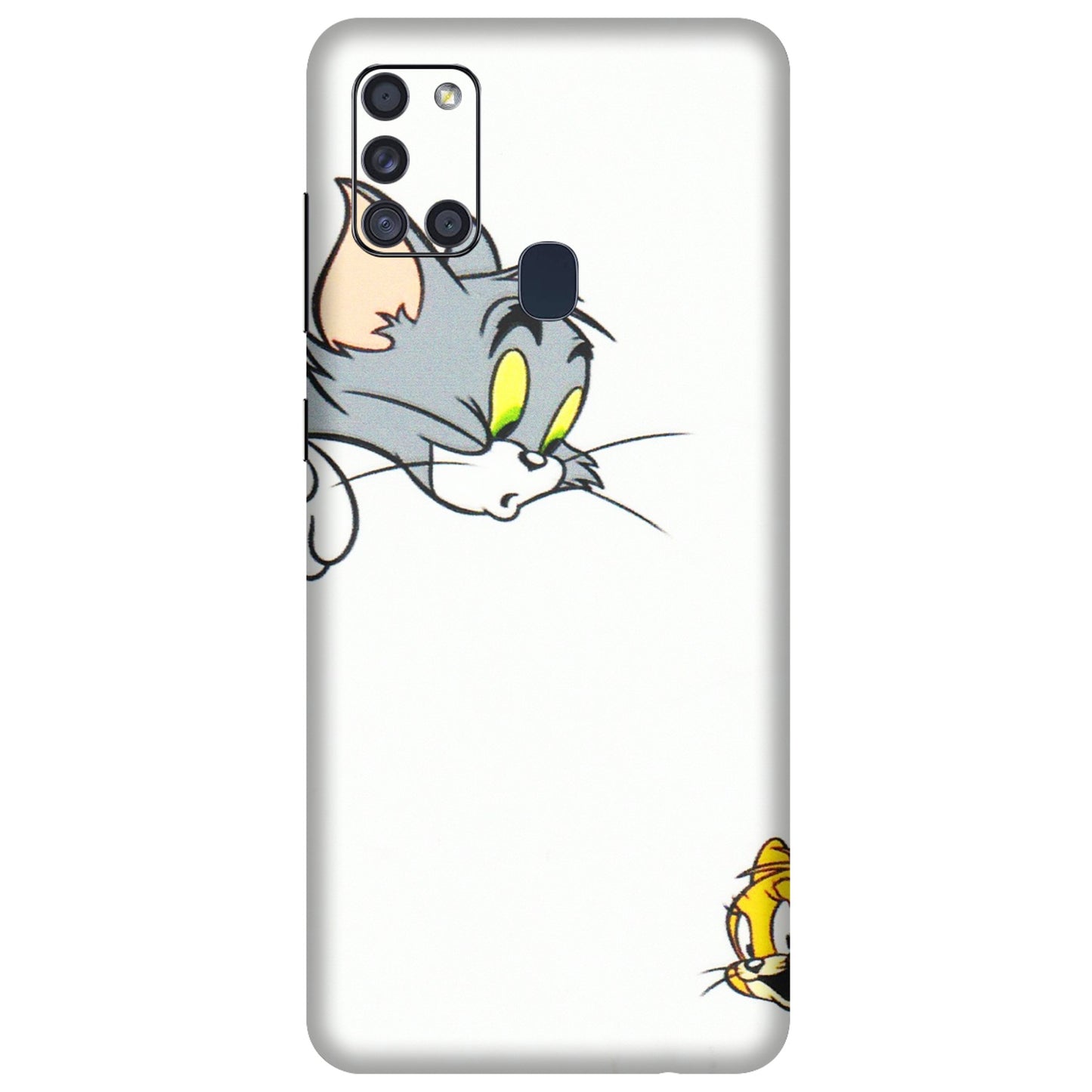 Samsung A/S Series Phone Skins (All Models) - Cute Tom And Jerry - 3D Embossed Finish (L-220) Samsung Galaxy A21S
