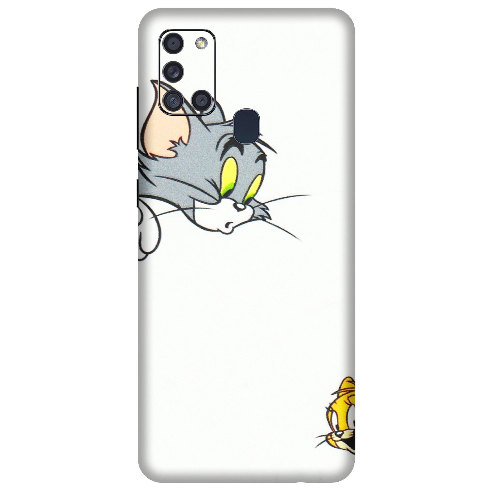 Samsung A/S Series Phone Skins (All Models) - Cute Tom And Jerry - 3D Embossed Finish (L-220) Samsung Galaxy A21S