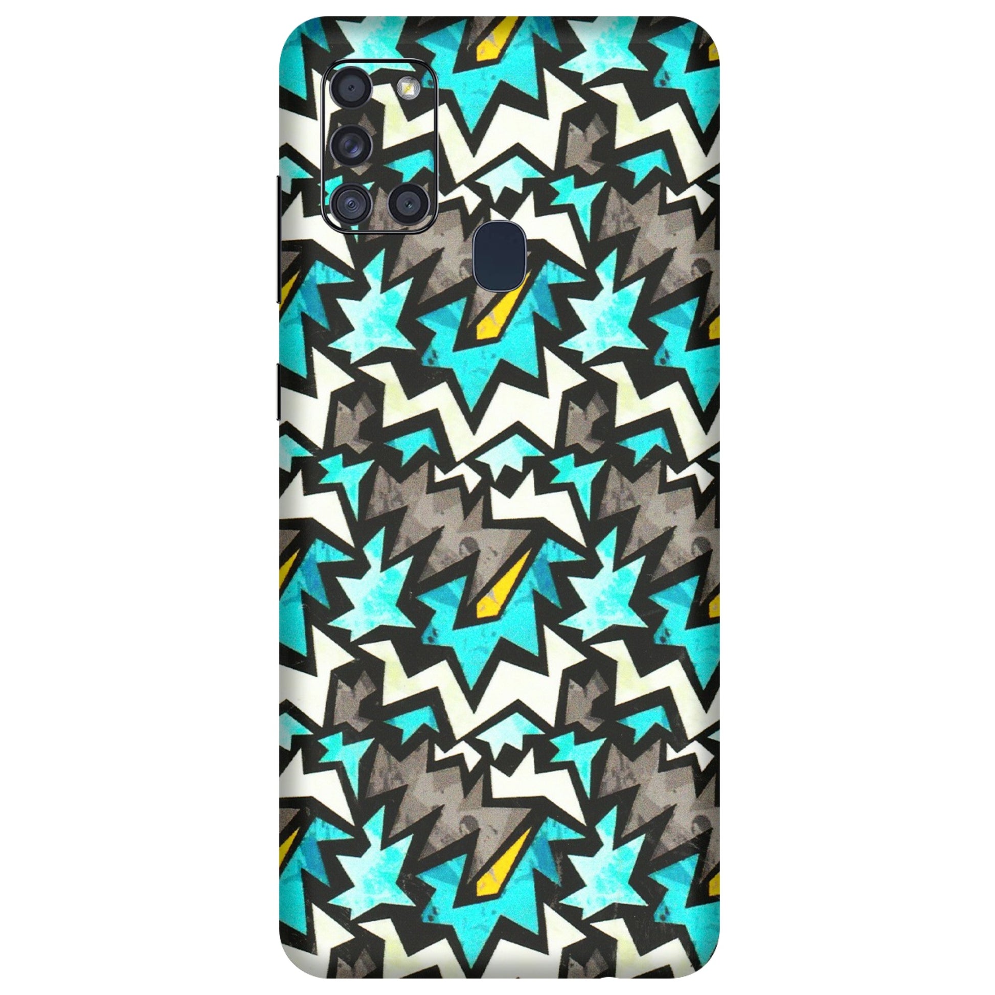 Samsung A/S Series Phone Skins (All Models) - Funky Zig Zag - 3D Embossed Finish (L-223) Samsung Galaxy A21S