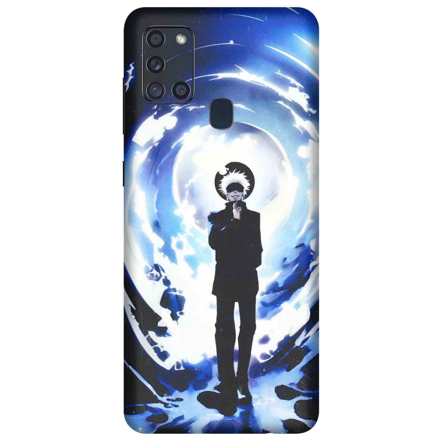 Samsung A/S Series Phone Skins (All Models) - Satoru Gojo Dark Blue - 3D Embossed Finish (L-235) Samsung Galaxy A21S