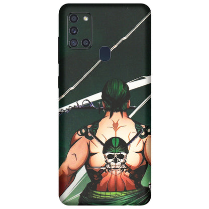 Samsung A/S Series Phone Skins (All Models) - Zoro Anime - 3D Embossed Finish (L-23) Samsung Galaxy A21S