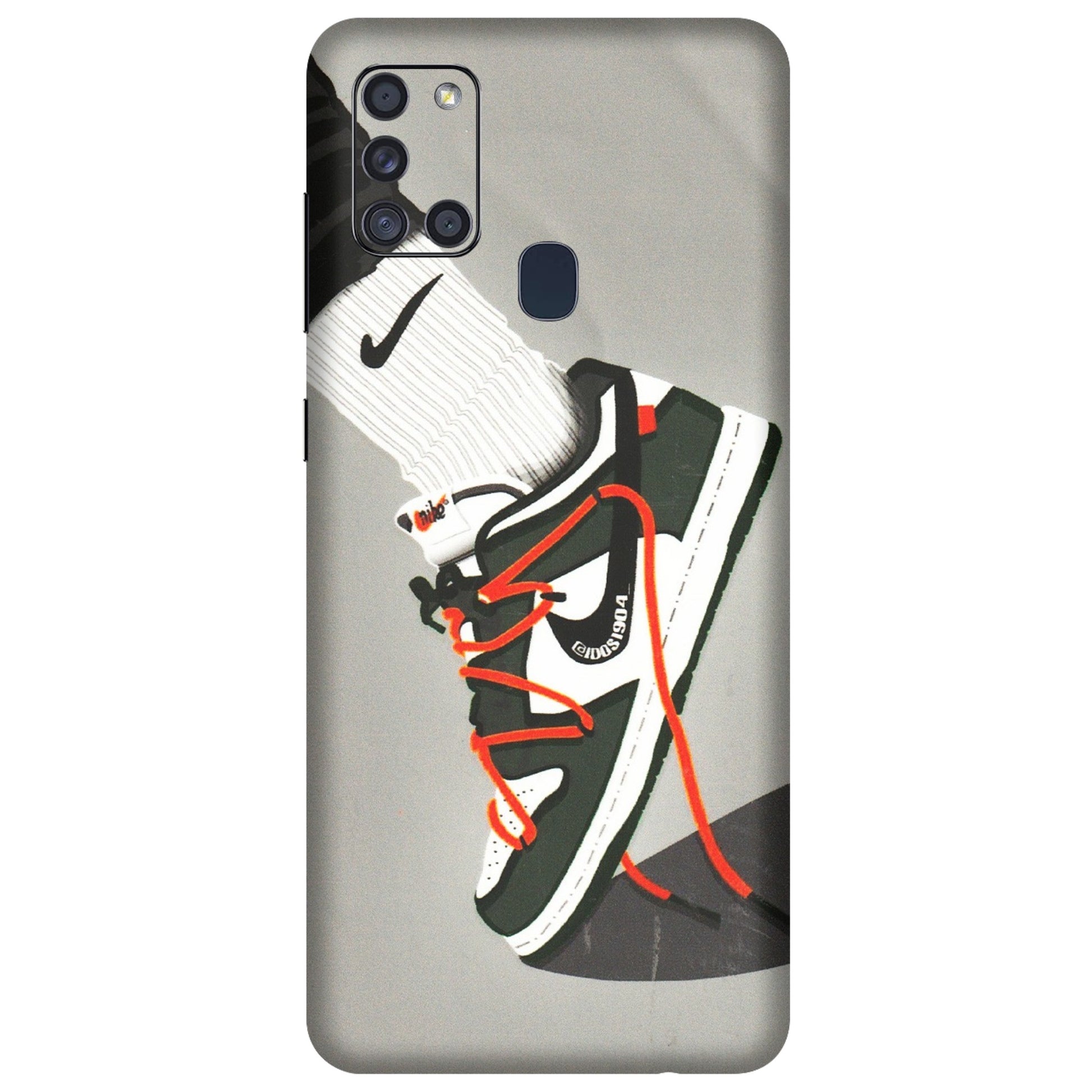 Samsung A/S Series Phone Skins (All Models) - New Grey Sneaker - 3D Embossed Finish (L-261) Samsung Galaxy A21S