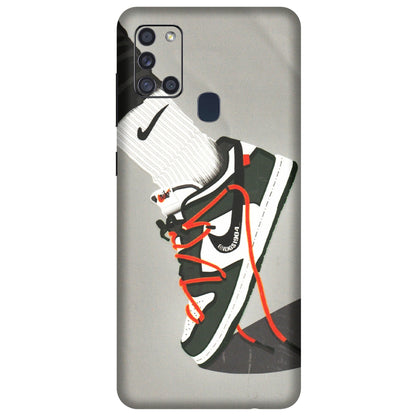 Samsung A/S Series Phone Skins (All Models) - New Grey Sneaker - 3D Embossed Finish (L-261) Samsung Galaxy A21S