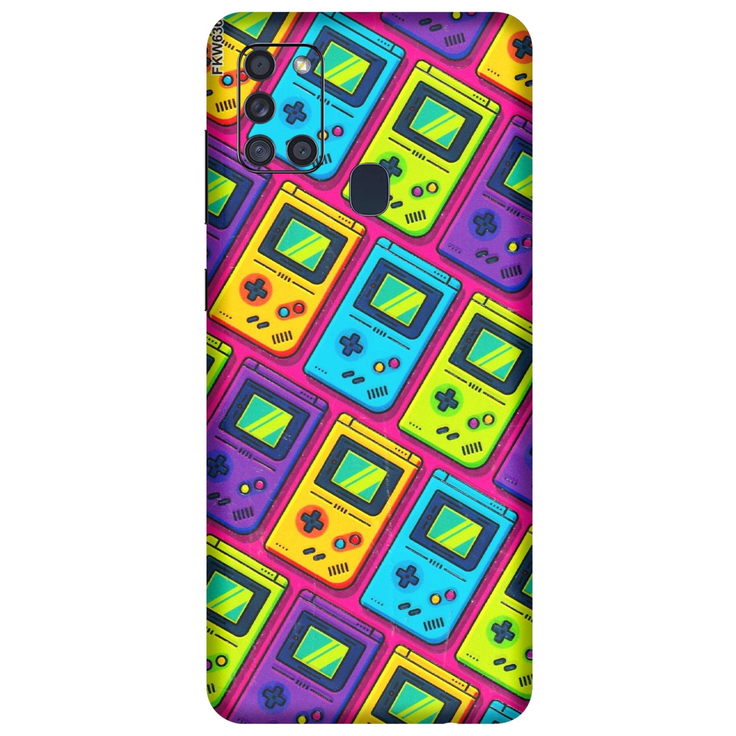 Samsung A/S Series Phone Skins (All Models) - Gameboy Colourful - 3D Embossed Finish (L-266) Samsung Galaxy A21S