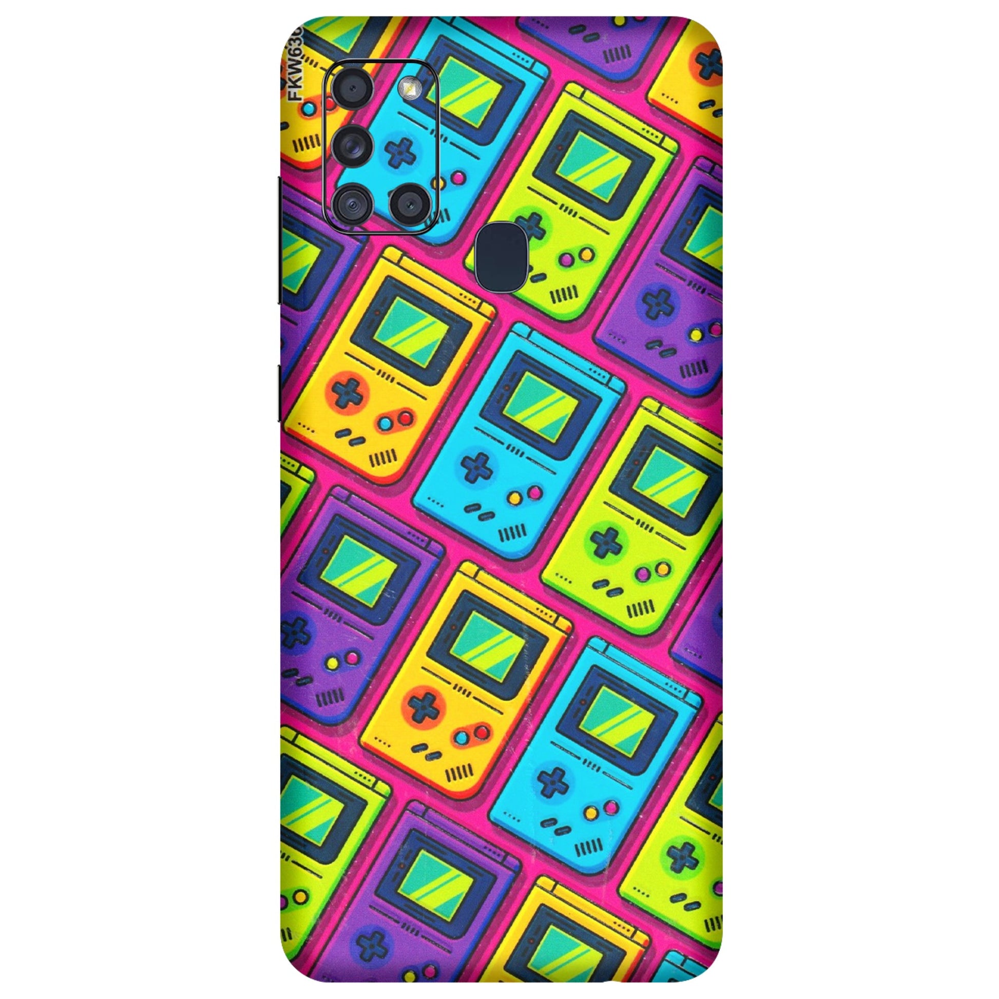 Samsung A/S Series Phone Skins (All Models) - Gameboy Colourful - 3D Embossed Finish (L-266) Samsung Galaxy A21S