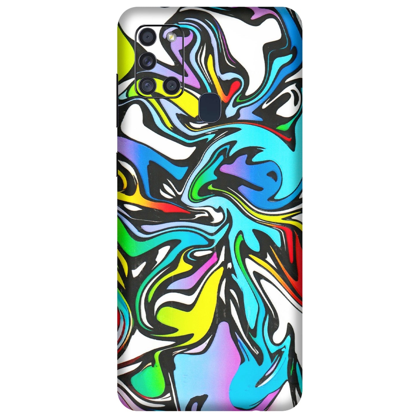 Samsung A/S Series Phone Skins (All Models) - Abstract Colour Paints - 3D Embossed Finish (L-271) Samsung Galaxy A21S