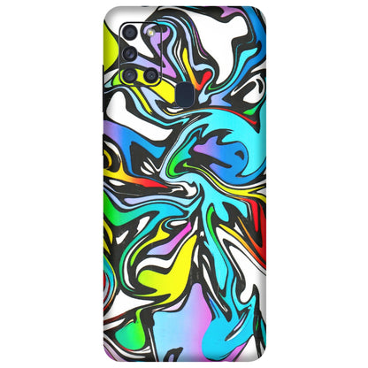 Samsung A/S Series Phone Skins (All Models) - Abstract Colour Paints - 3D Embossed Finish (L-271) Samsung Galaxy A21S