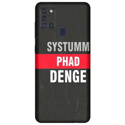Samsung A/S Series Phone Skins (All Models) - Systumm Phad Denge - 3D Embossed Finish (L-278) Samsung Galaxy A21S